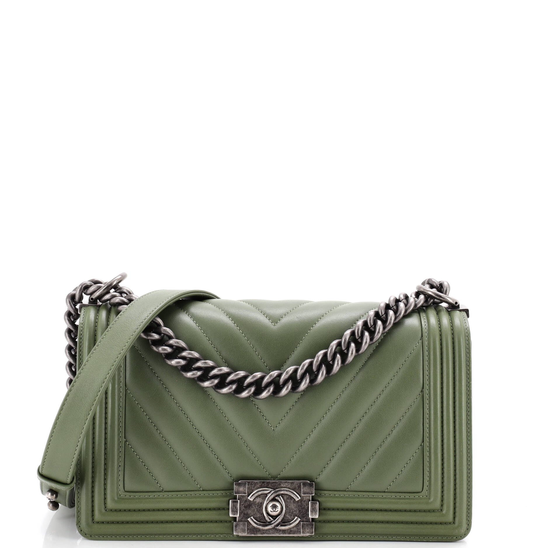 Boy Flap Bag Chevron Calfskin Old Medium