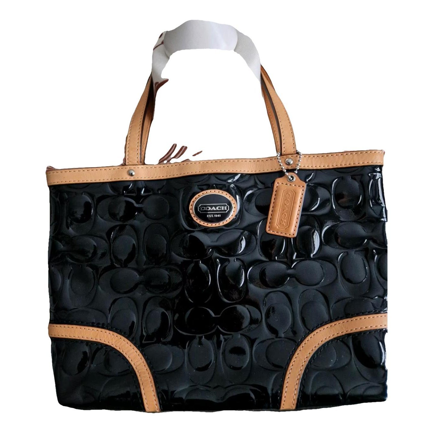 Patent leather handbag
