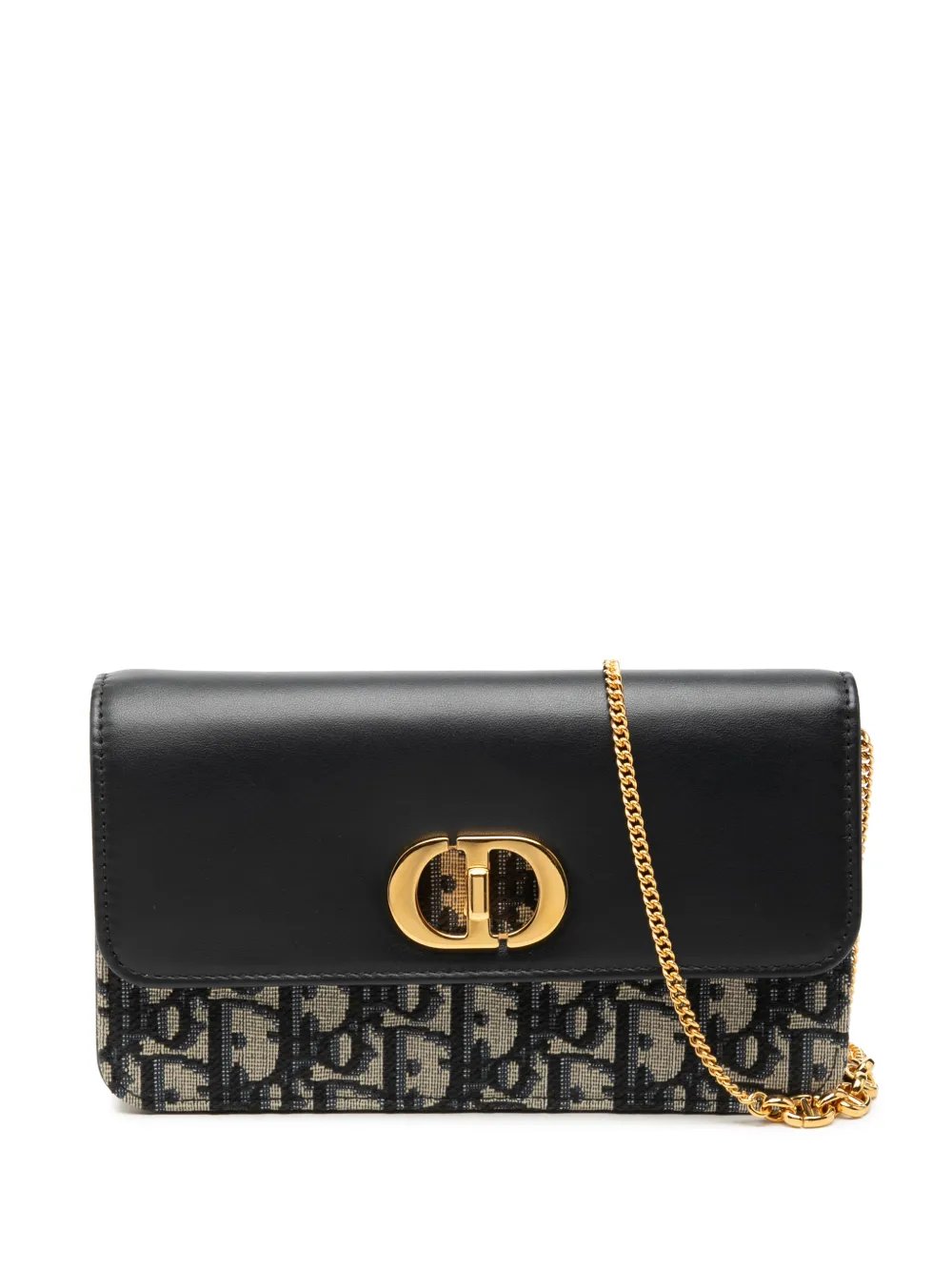 Dior 2024 Oblique Jacquard and Calfskin Miss Caro Pouch with Chain crossbody bag