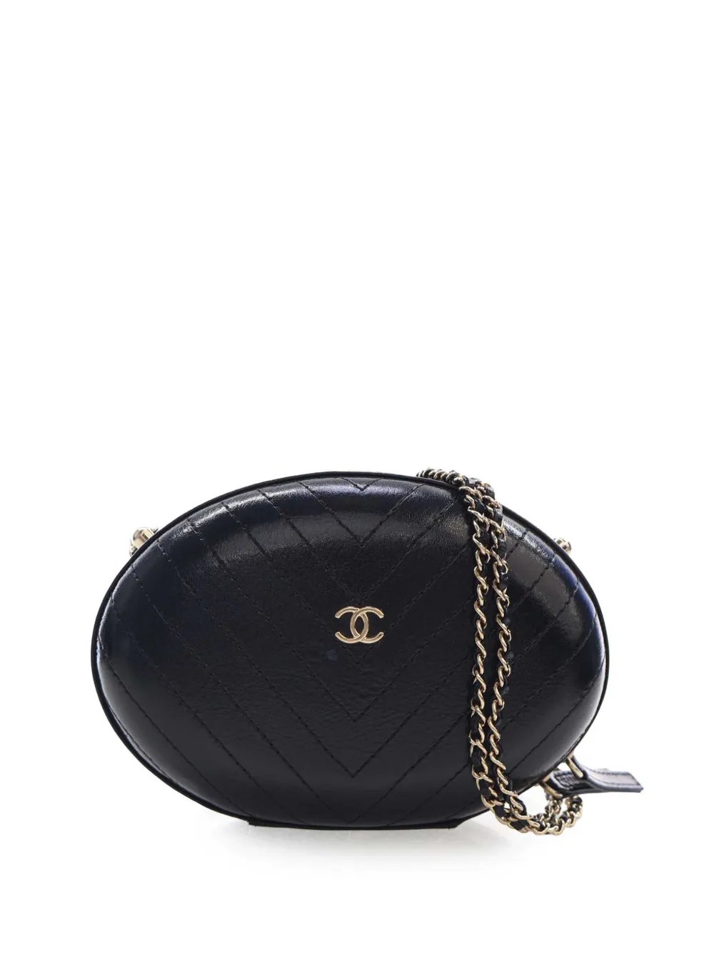 2018-2019 Chevron Stitched Calfskin La Pausa Evening Bag crossbody bag
