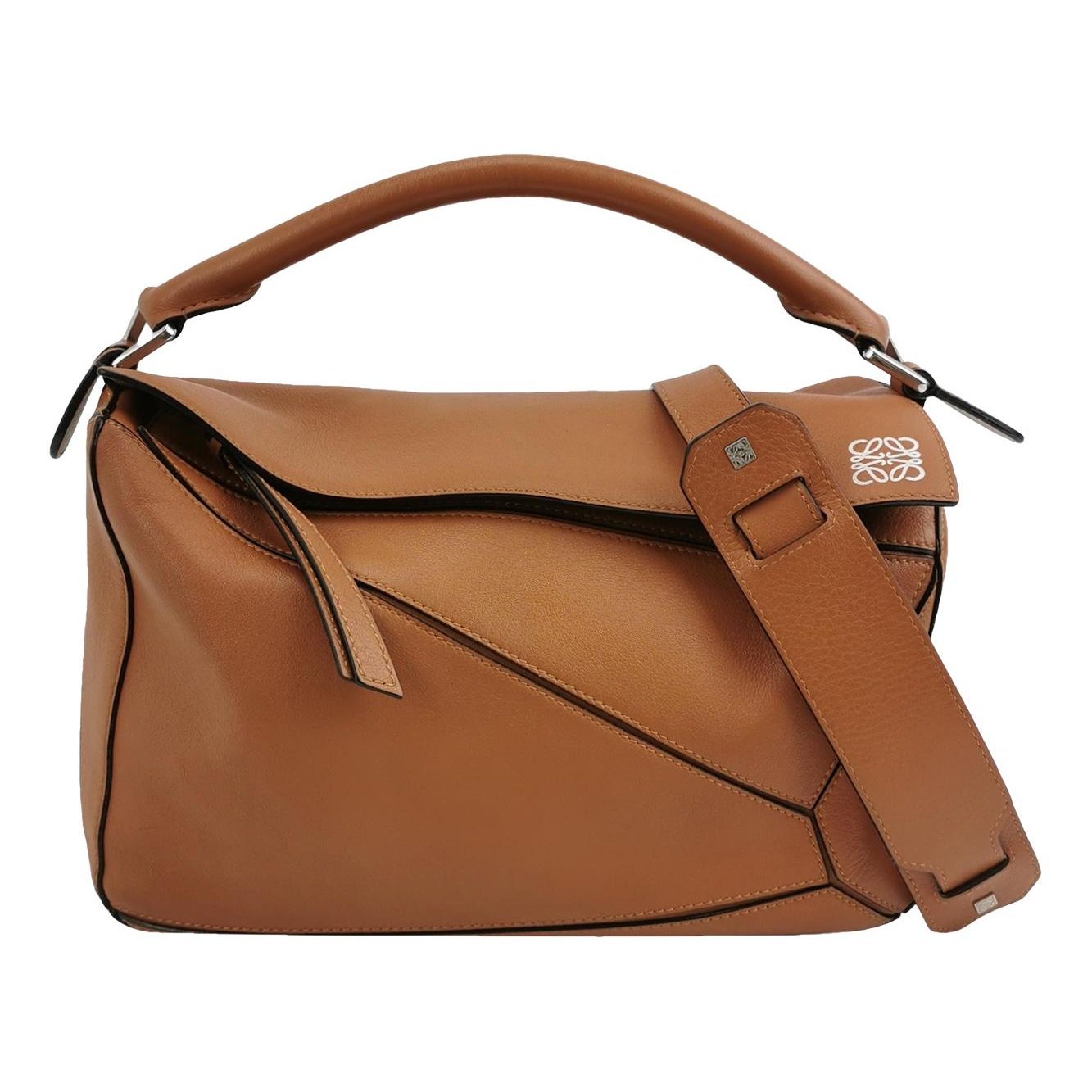Puzzle leather crossbody bag