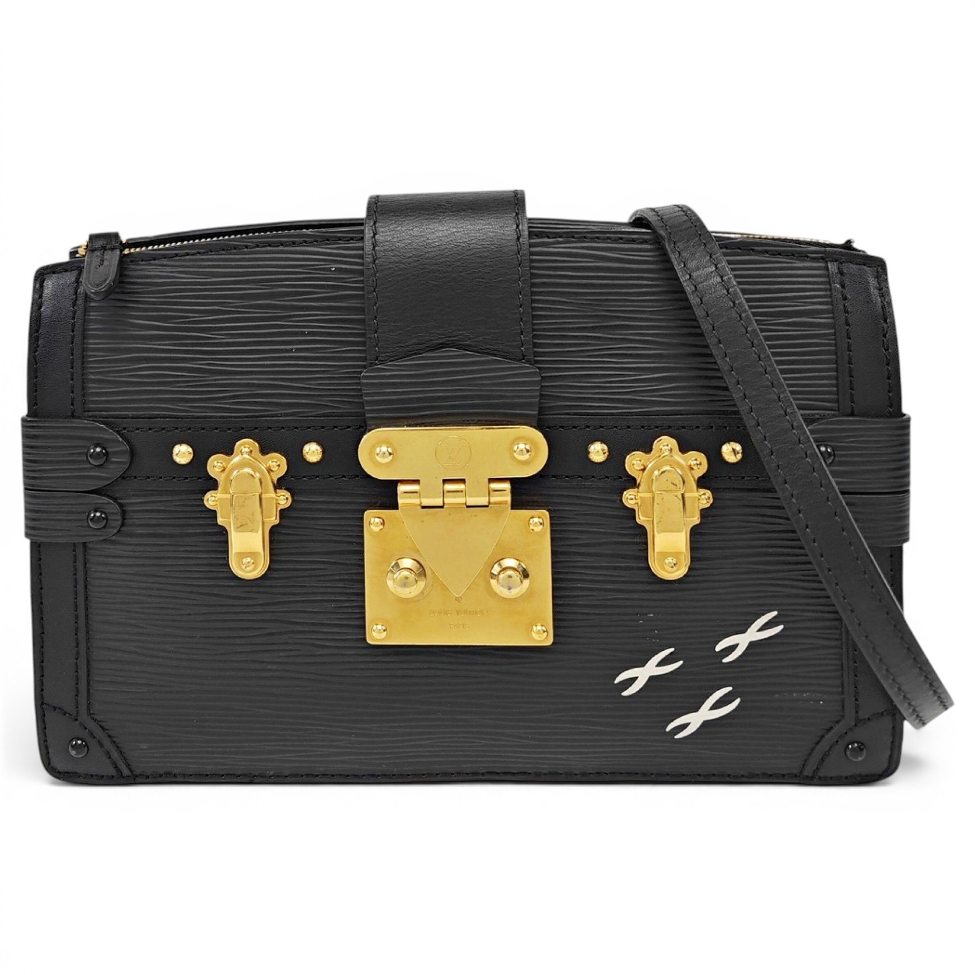 Petite Malle leather crossbody bag