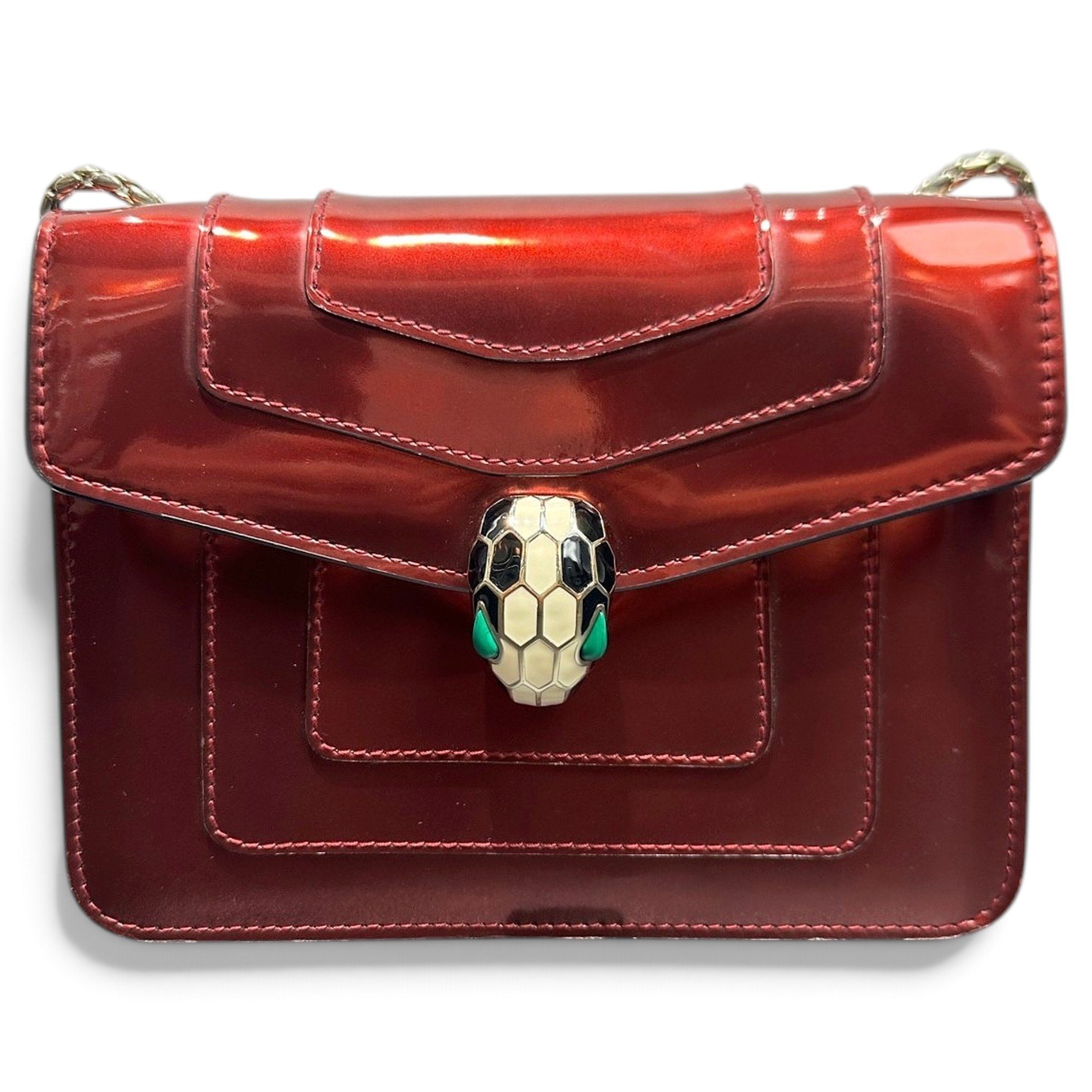Serpenti leather handbag