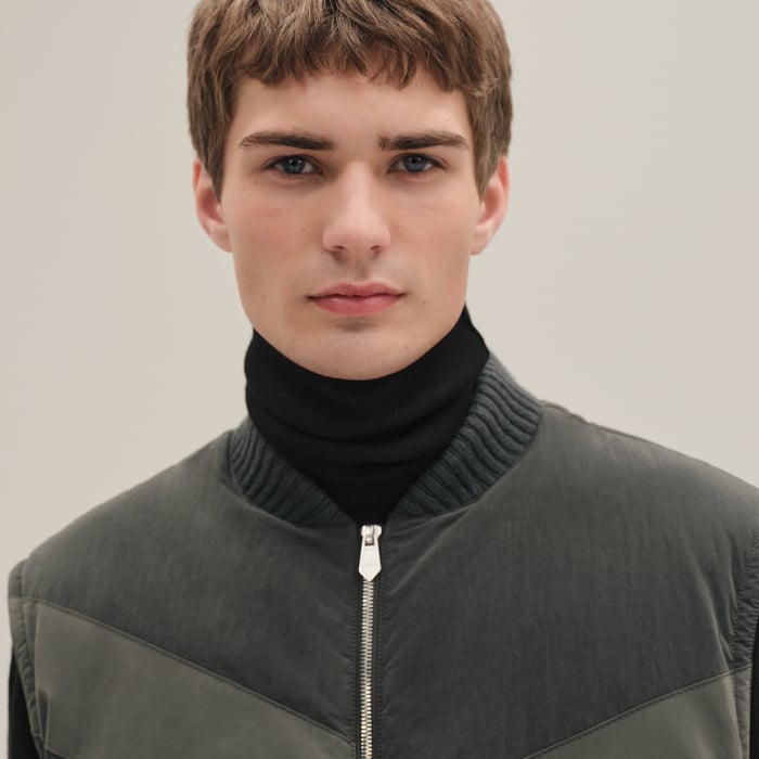 Vert Chrome "Casaque" Quilted Vest