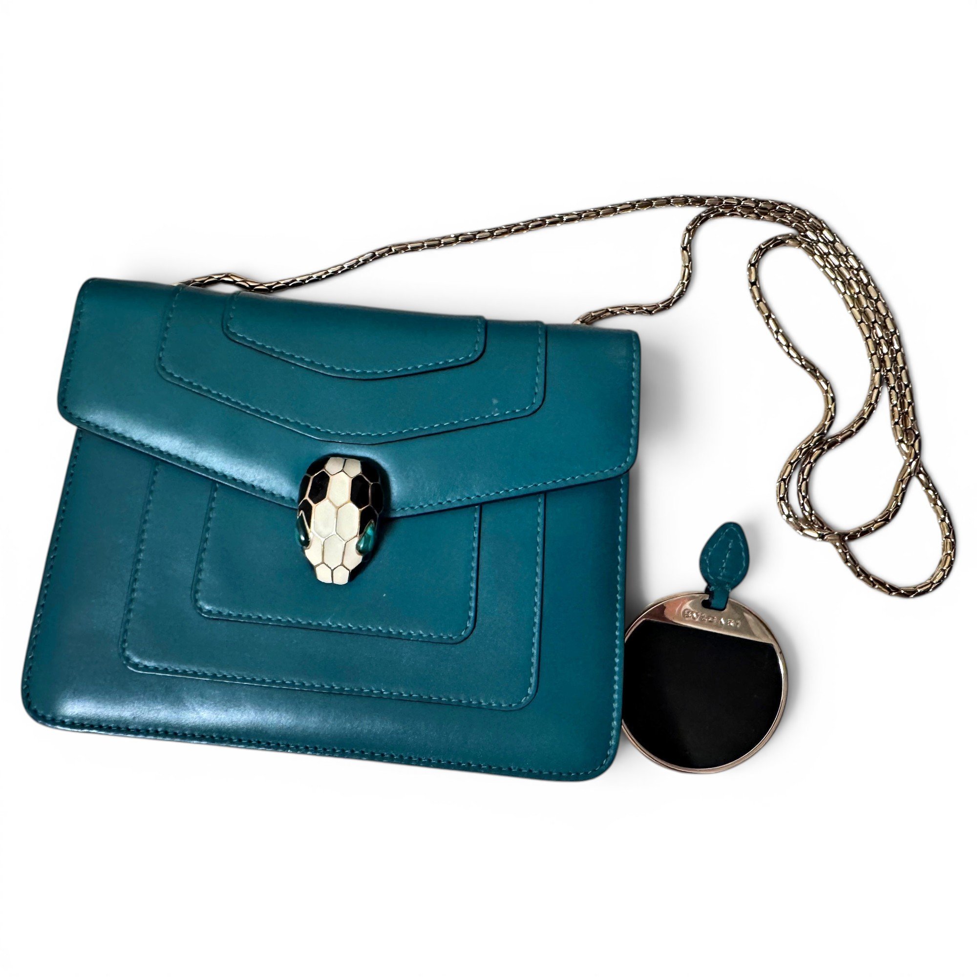 Serpenti leather handbag