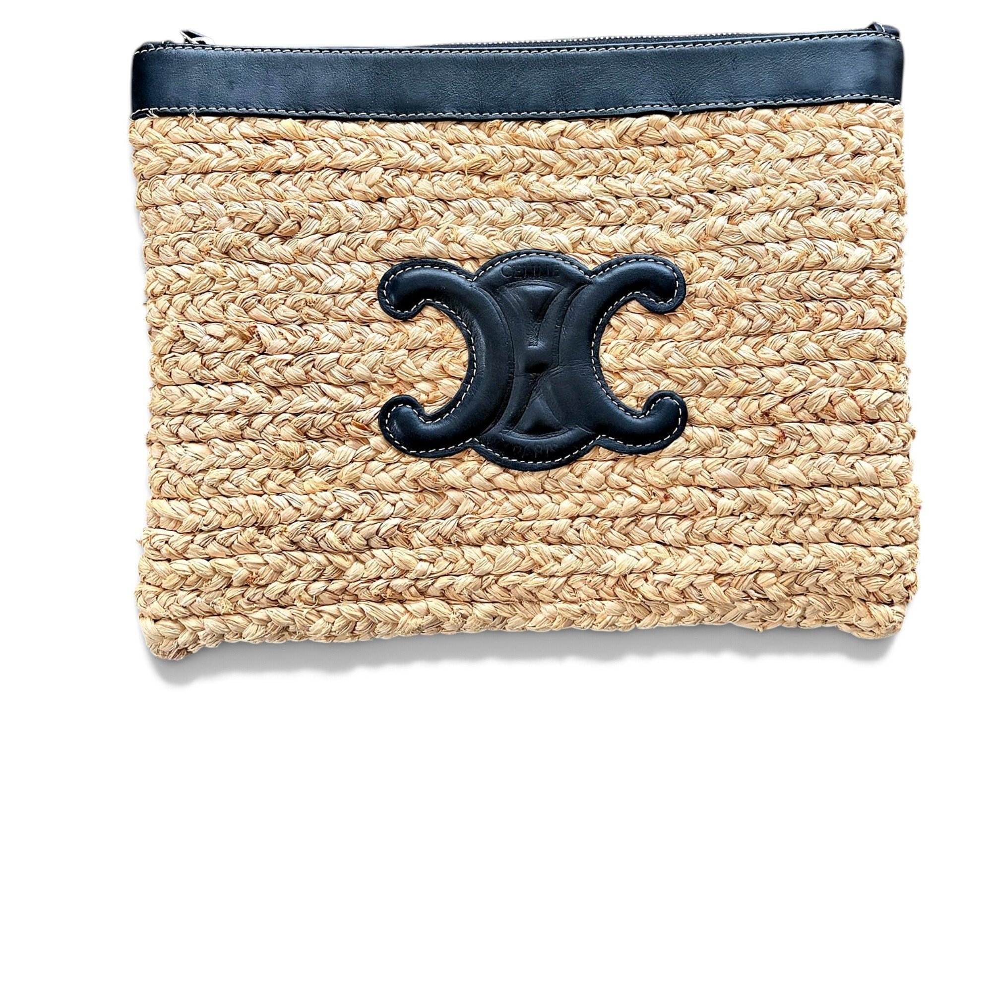 Leather clutch bag