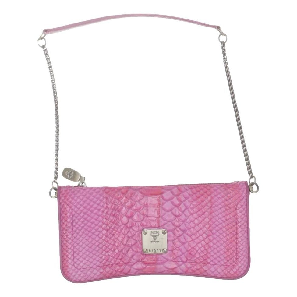 Leather clutch bag