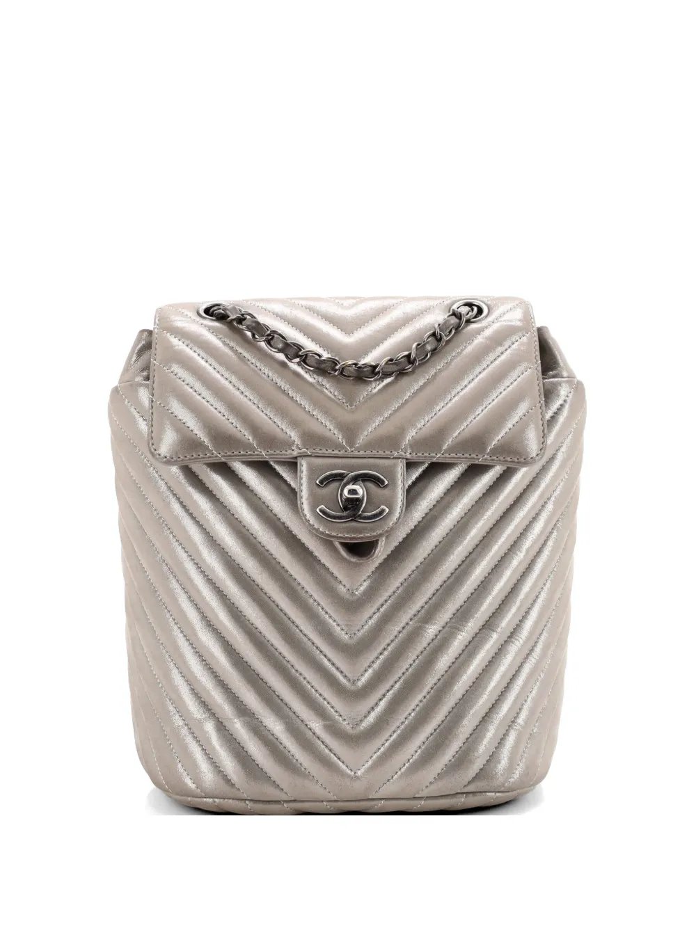 Urban Spirit Chevron Iridescent Calfskin Small backpack