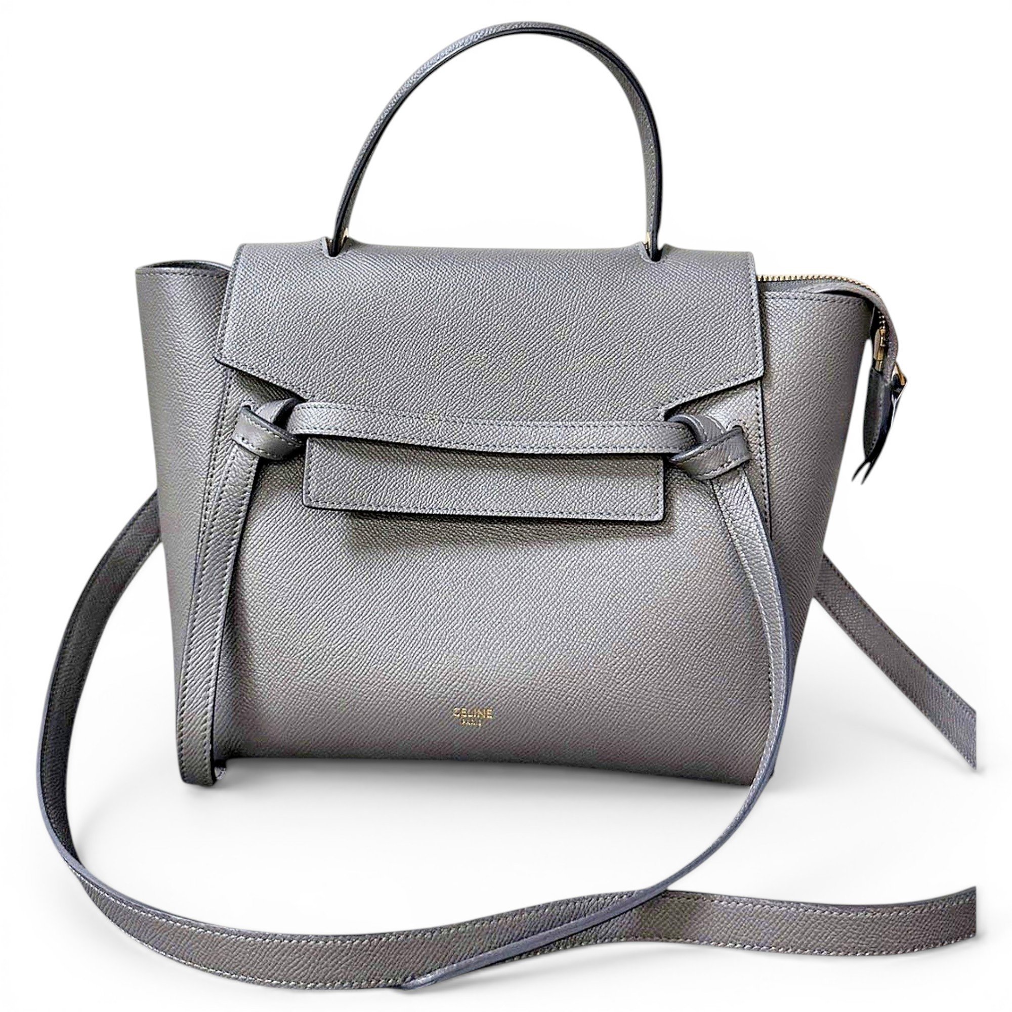 Belt leather handbag