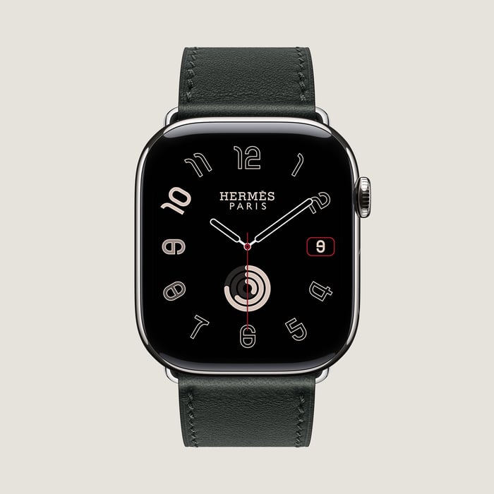 Noir Band Apple Watch Hermès Single Tour 46 MM