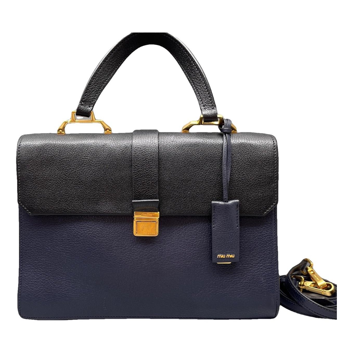 Madras leather handbag