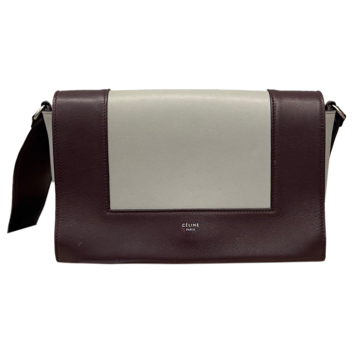 Frame leather handbag