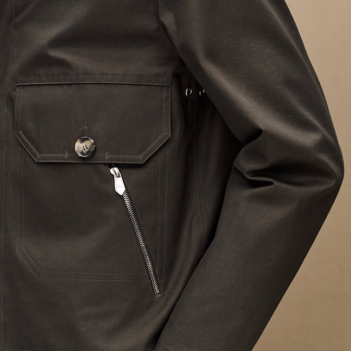 Kaki Hooded Jacket