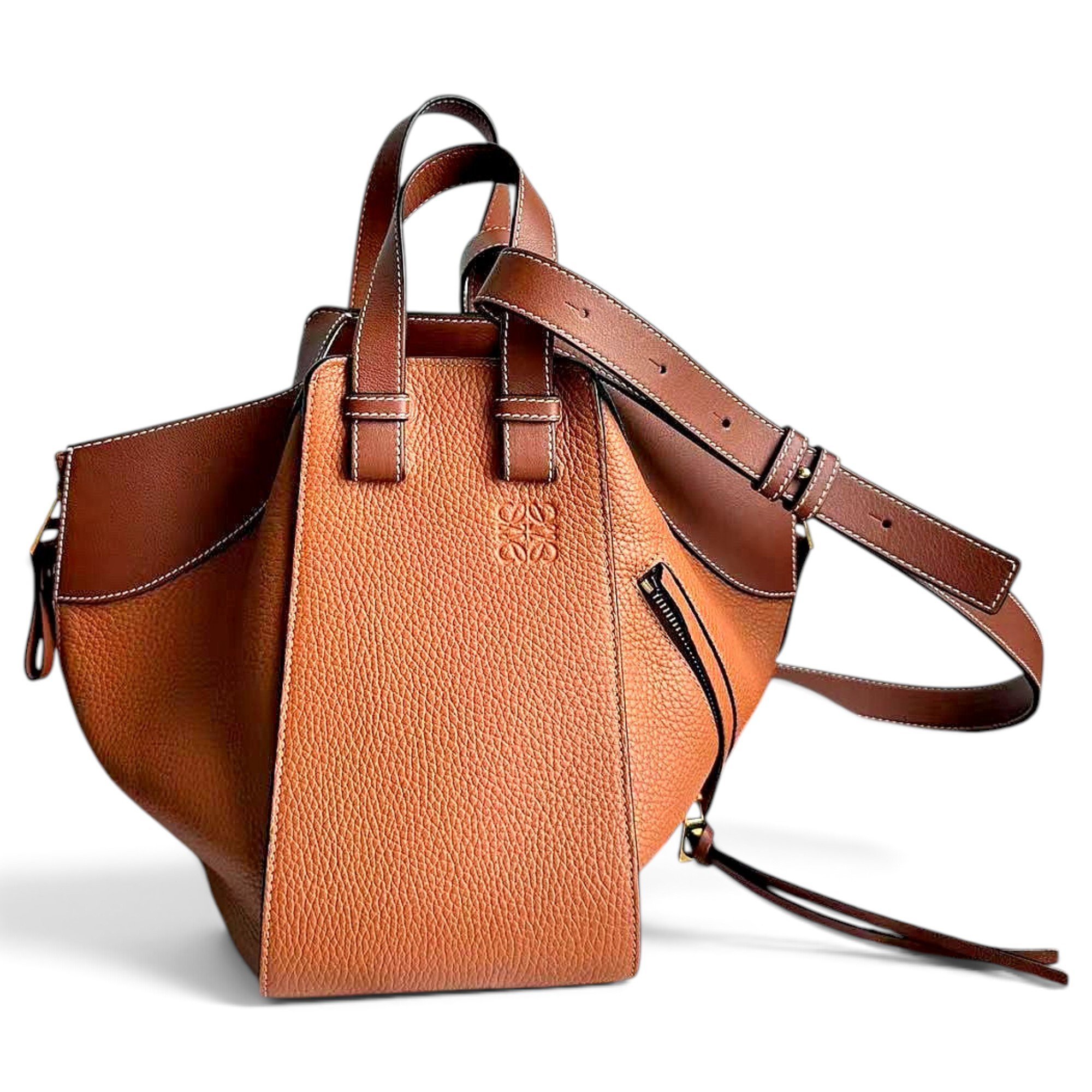 Hammock leather handbag