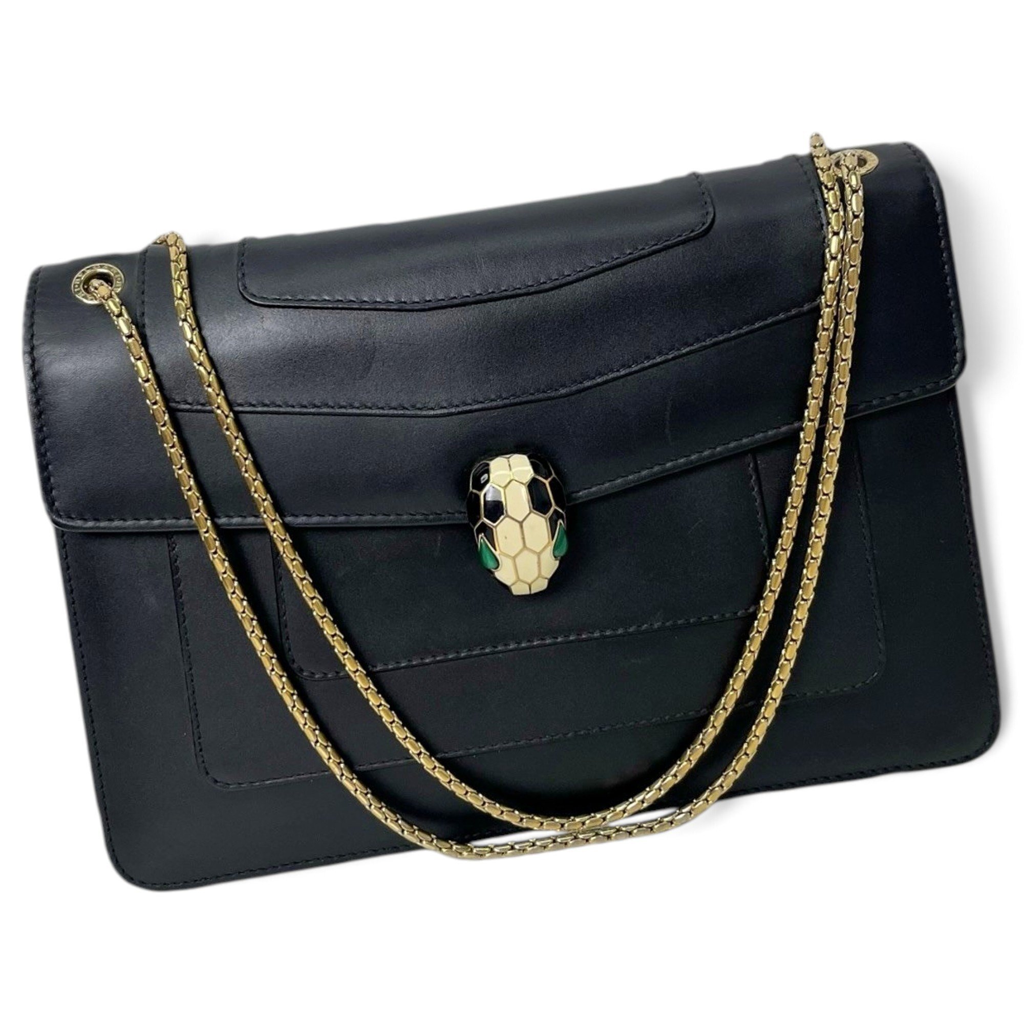 Serpenti leather handbag