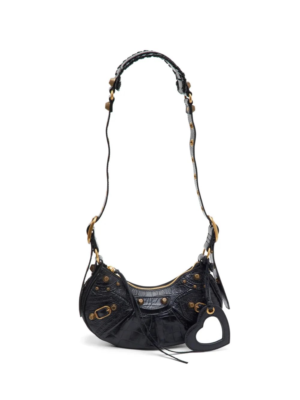 extra small Le Cagole croc-embossed shoulder bag