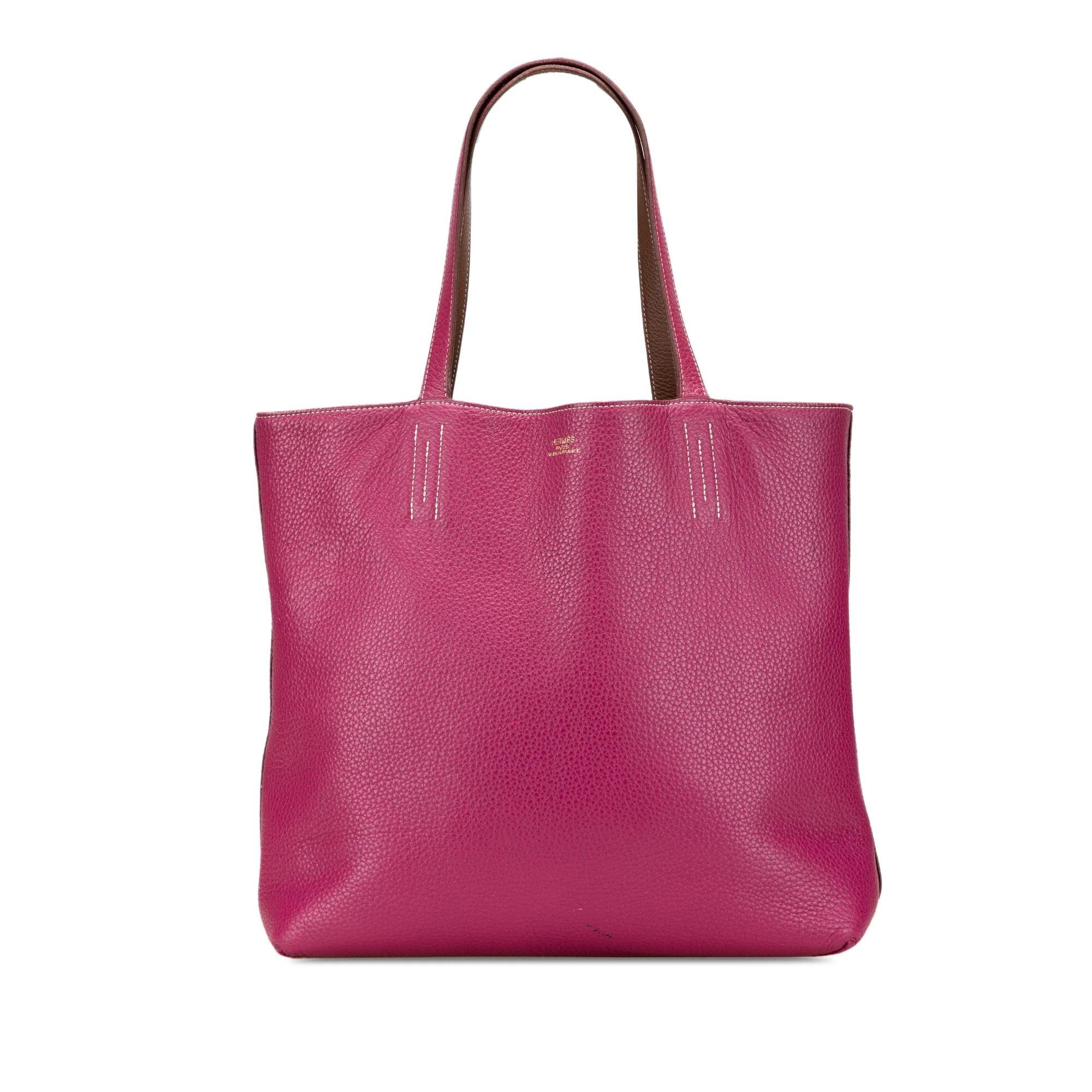 Double sens leather tote