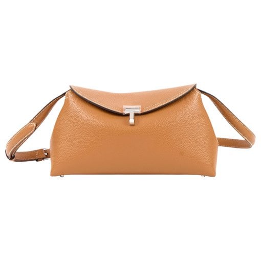 Toteme T-Lock leather clutch bag