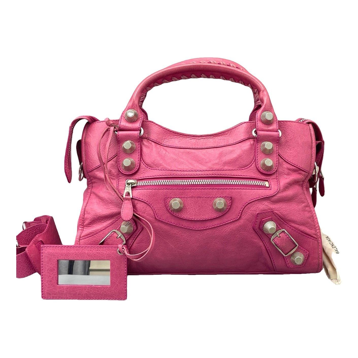 City leather handbag