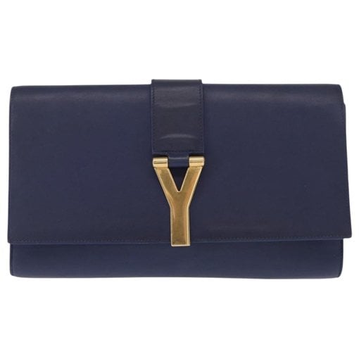 Leather clutch bag