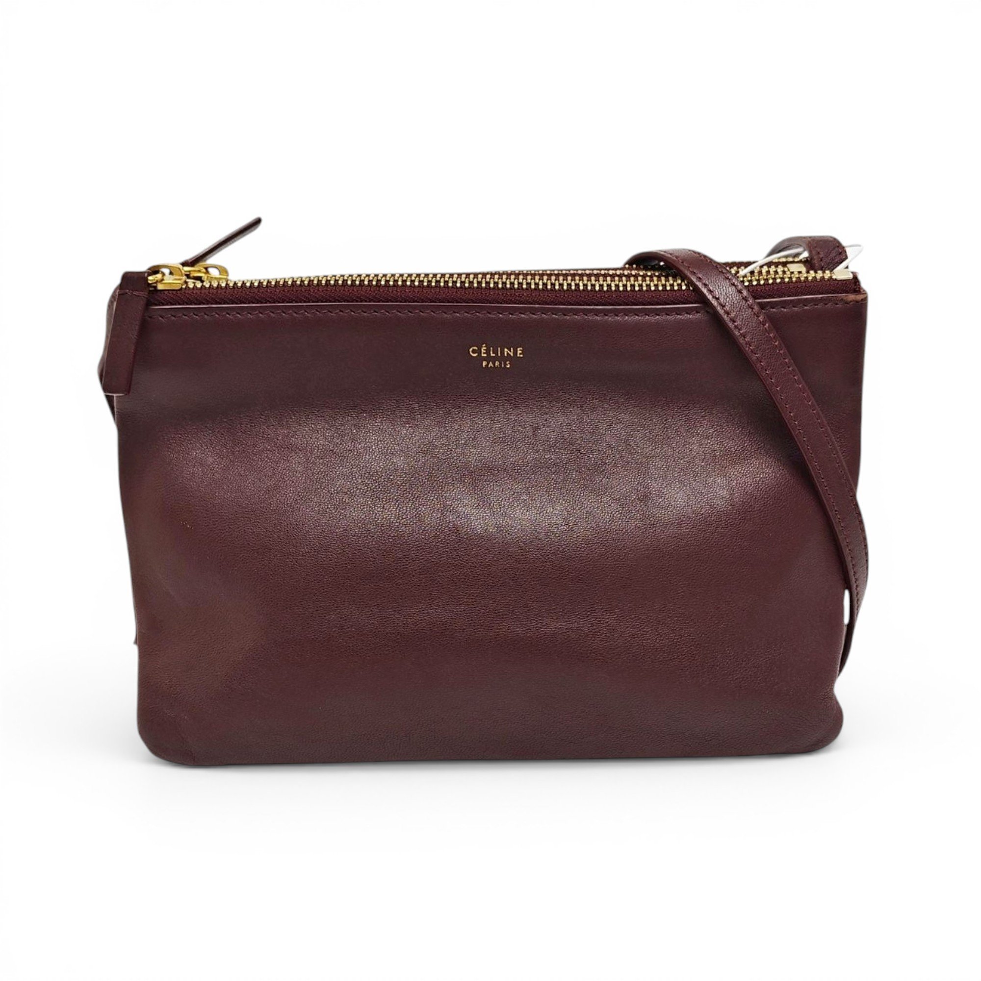 Trio leather crossbody bag