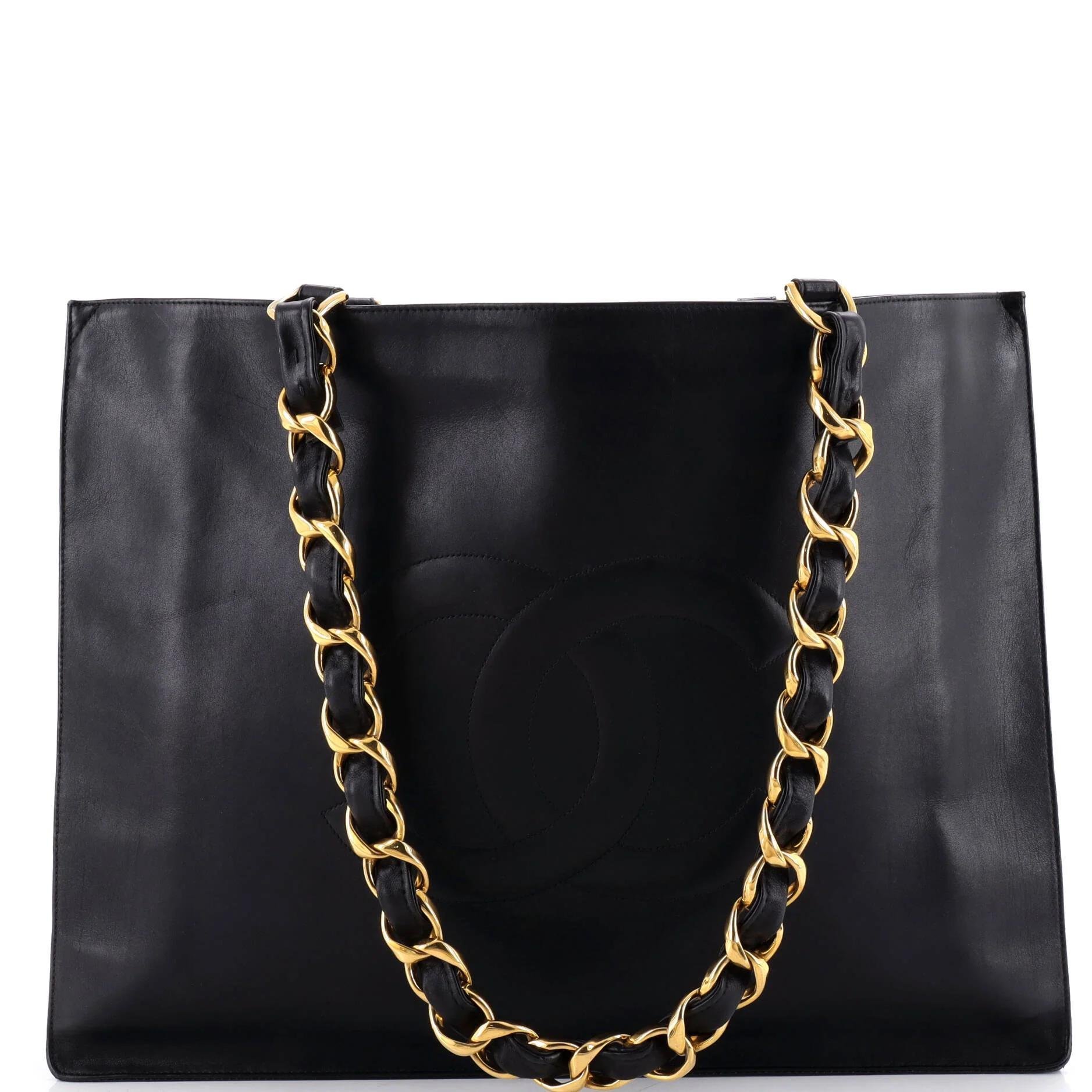 Vintage CC Chain leather tote