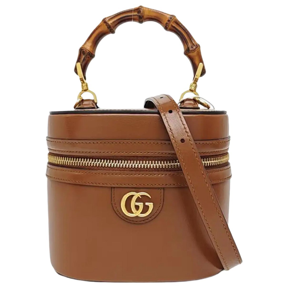 Bamboo leather crossbody bag