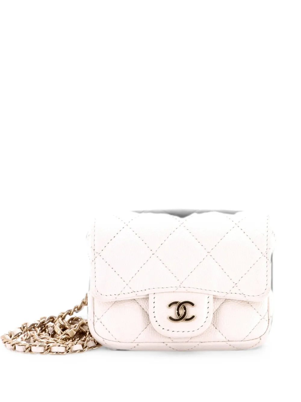 Classic Flap Chain Quilted Caviar Mini belt bag