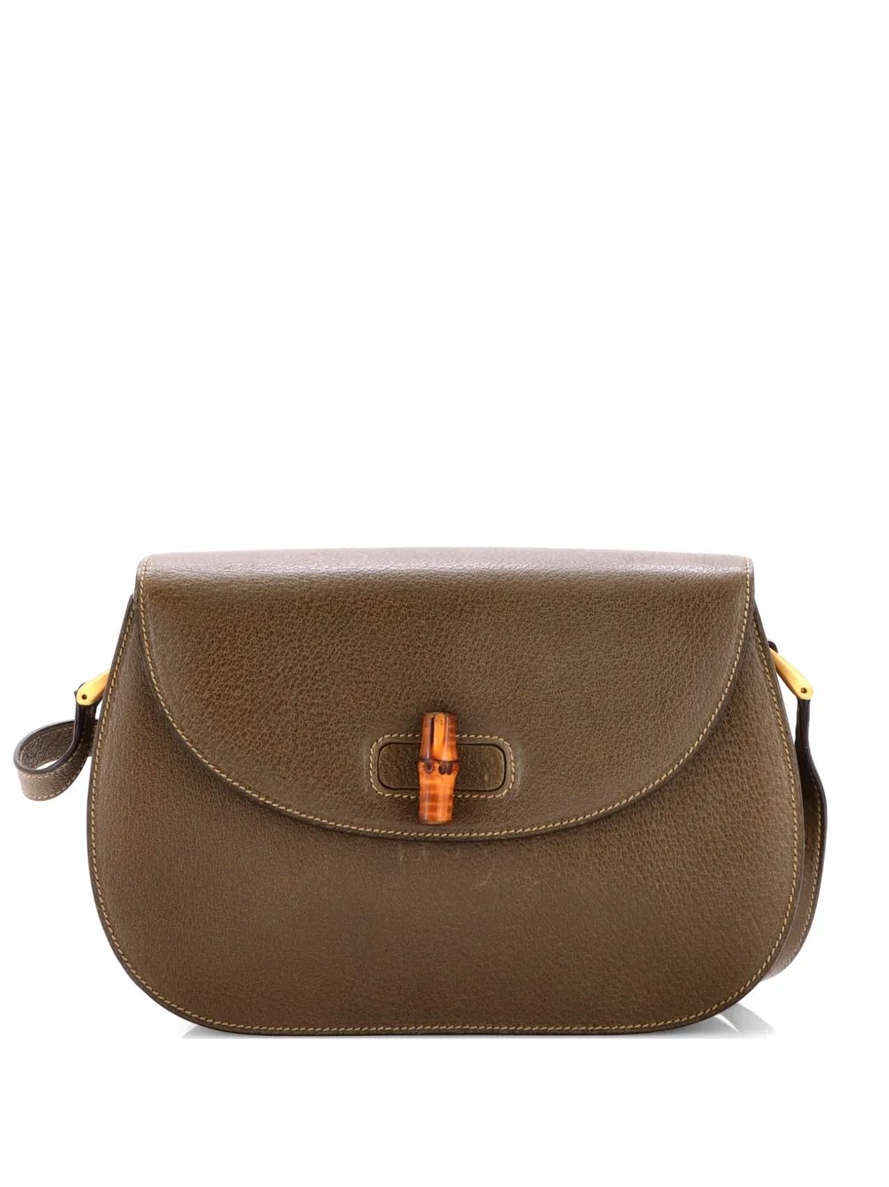 Vintage Convertible Bamboo Top Handle Bag Leather Medium satchel