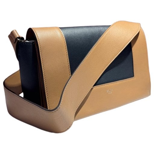Frame leather handbag