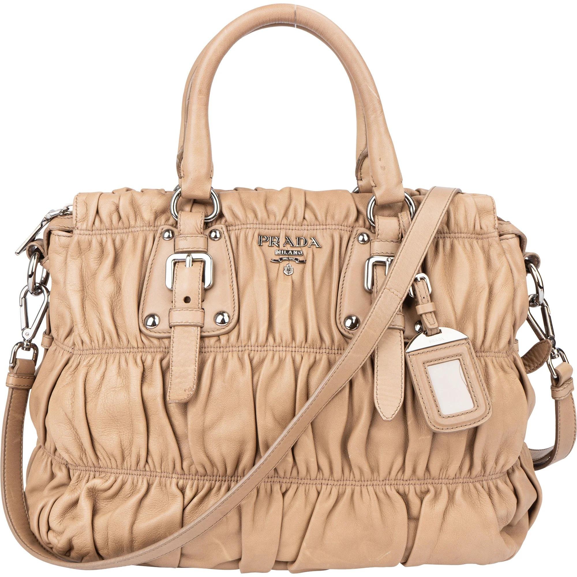 Re-Nylon leather handbag