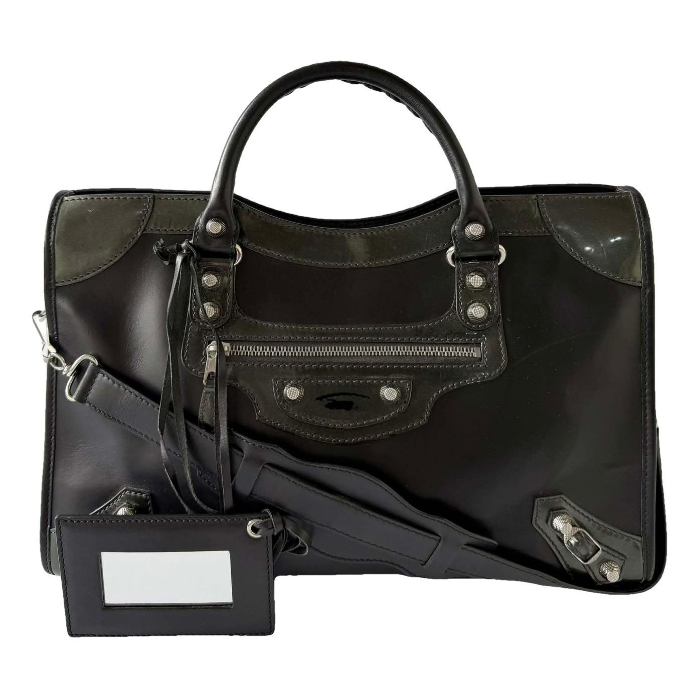 City leather handbag