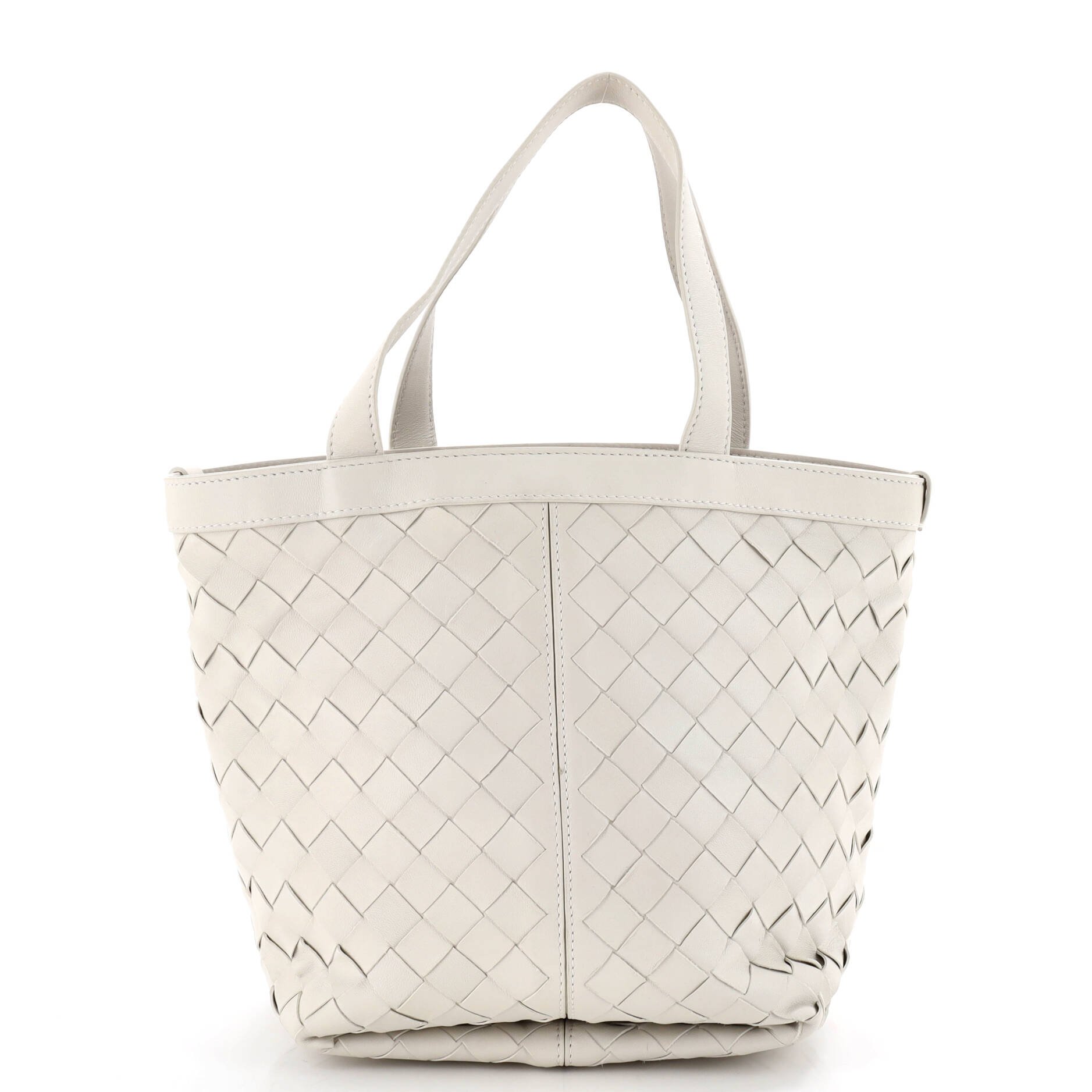 Bottega Veneta Flip Flap Tote Intrecciato Leather Small