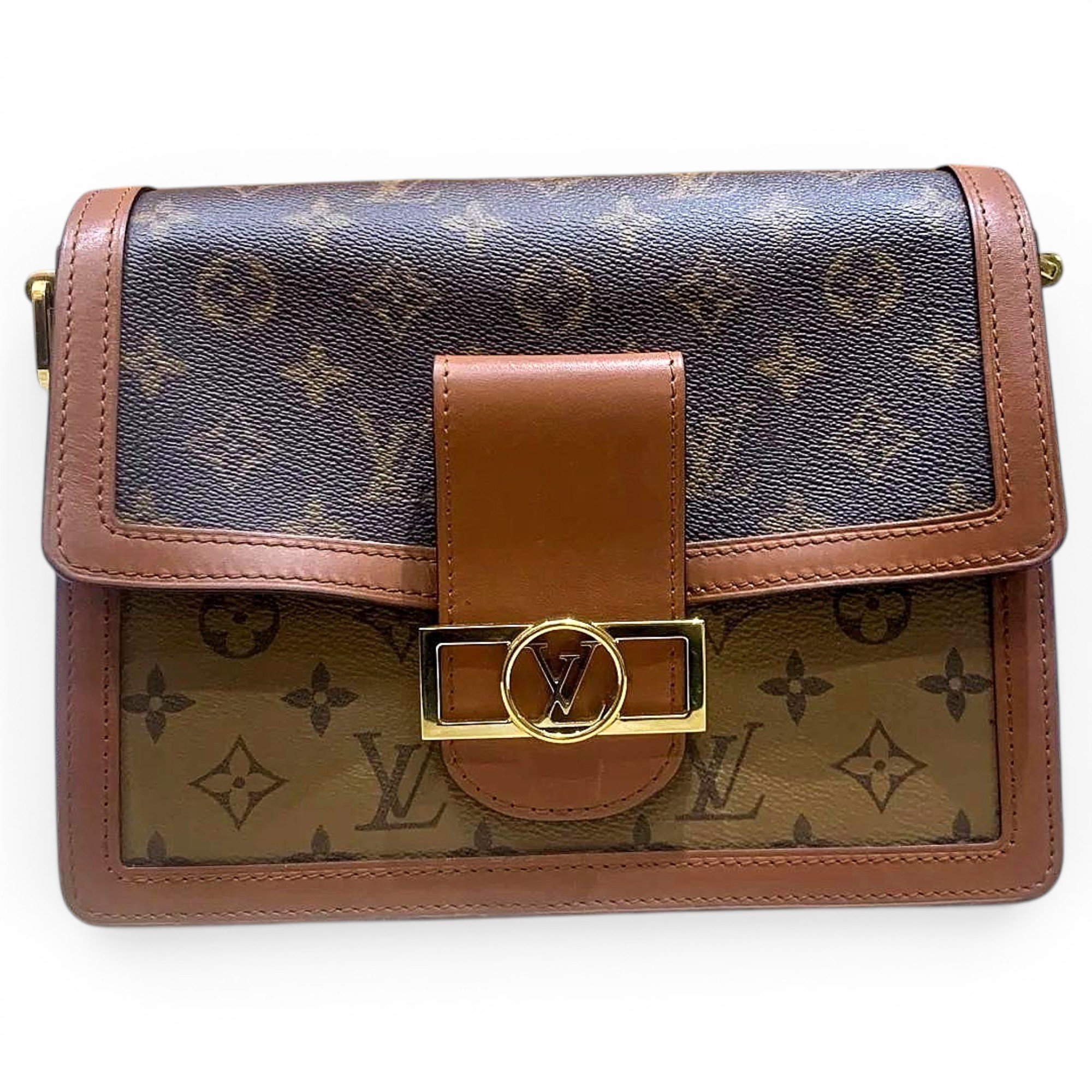 Dauphine leather crossbody bag