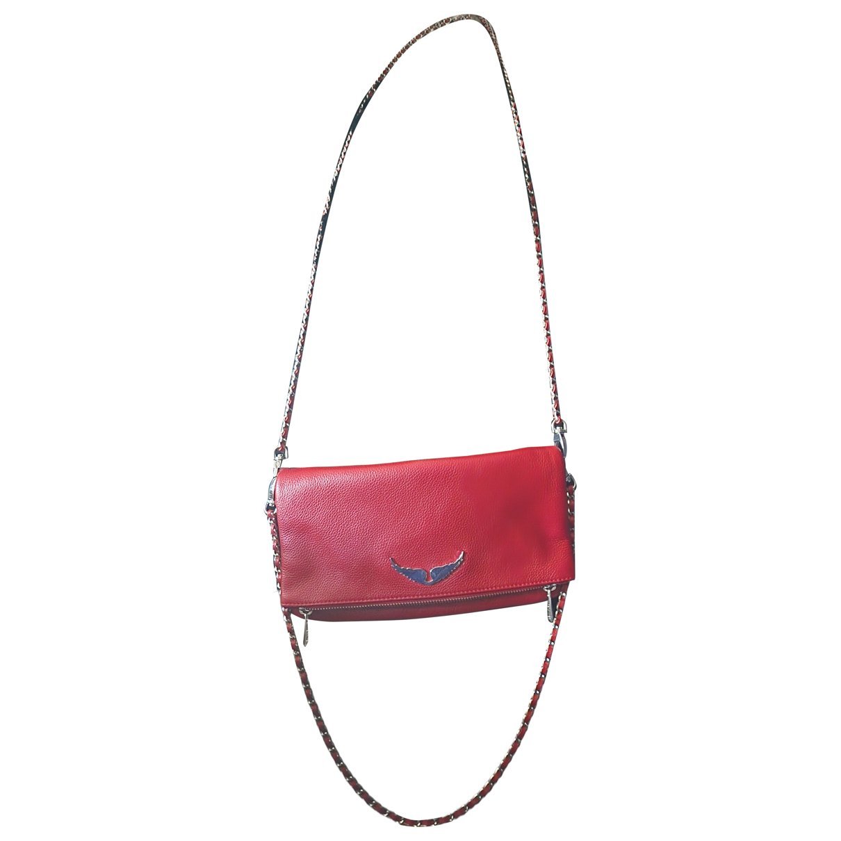 Rock leather clutch bag