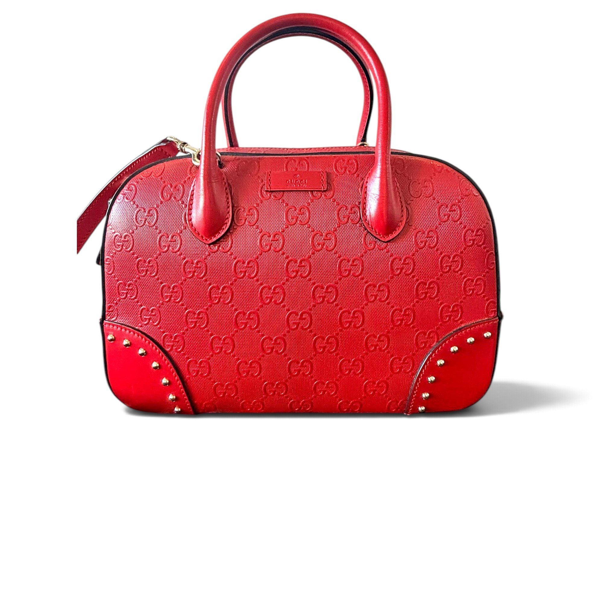 Leather bowling bag