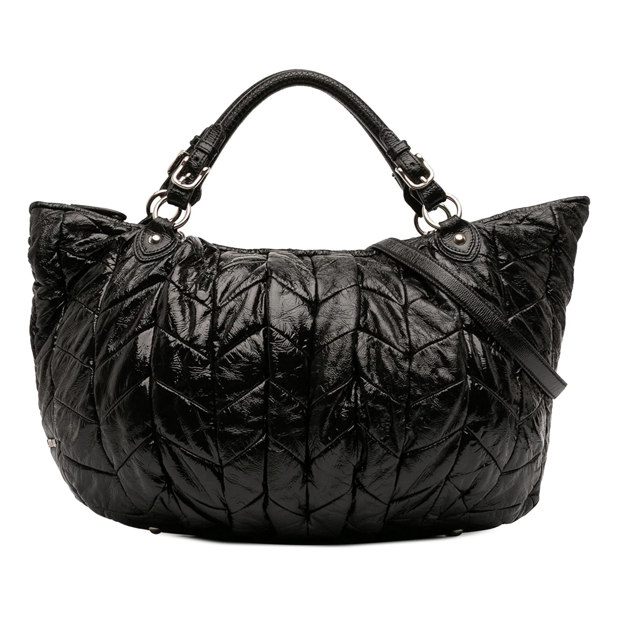 Patent leather handbag