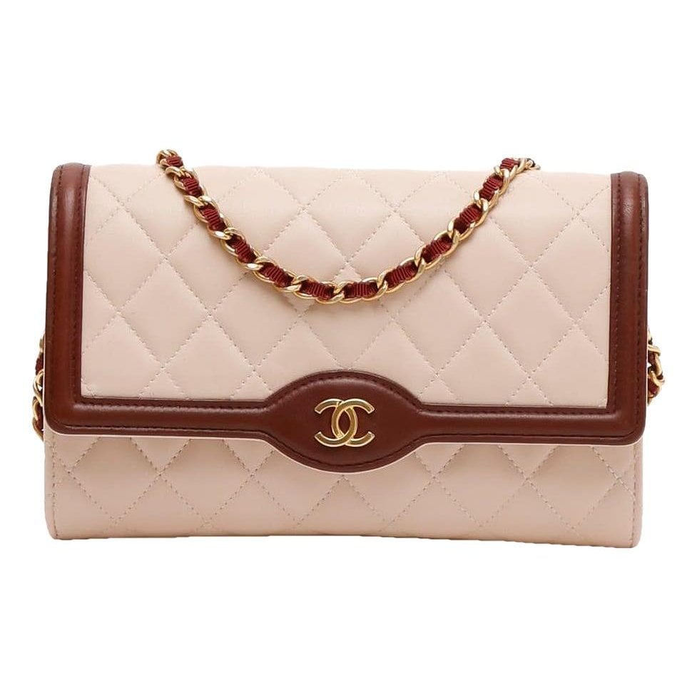 Wallet On Chain leather crossbody bag