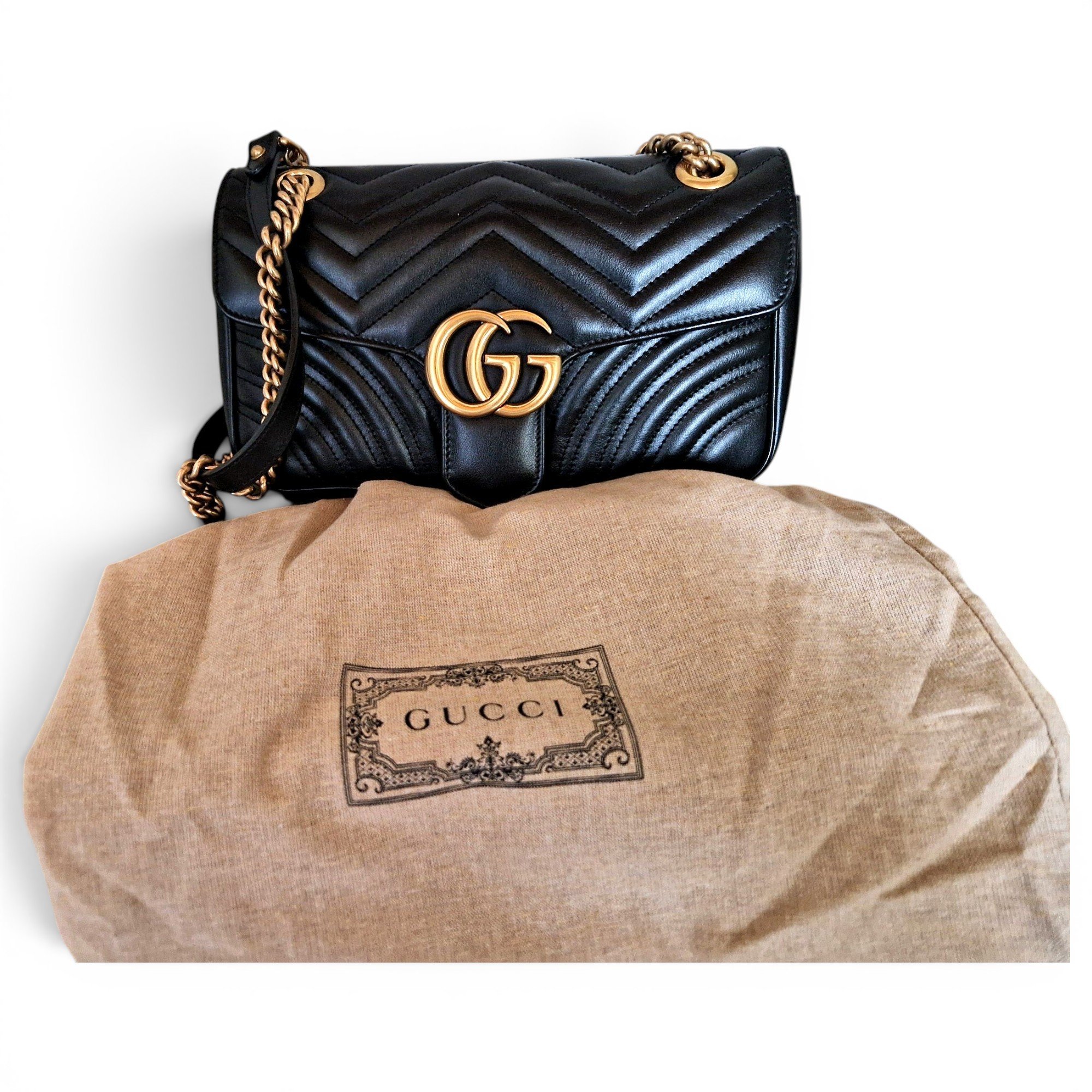 GG Marmont Flap leather crossbody bag