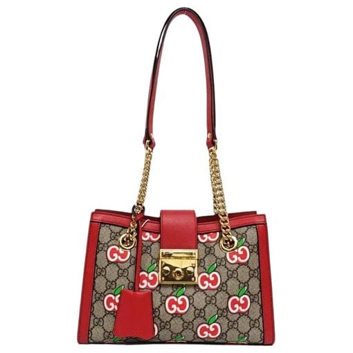 Padlock leather handbag