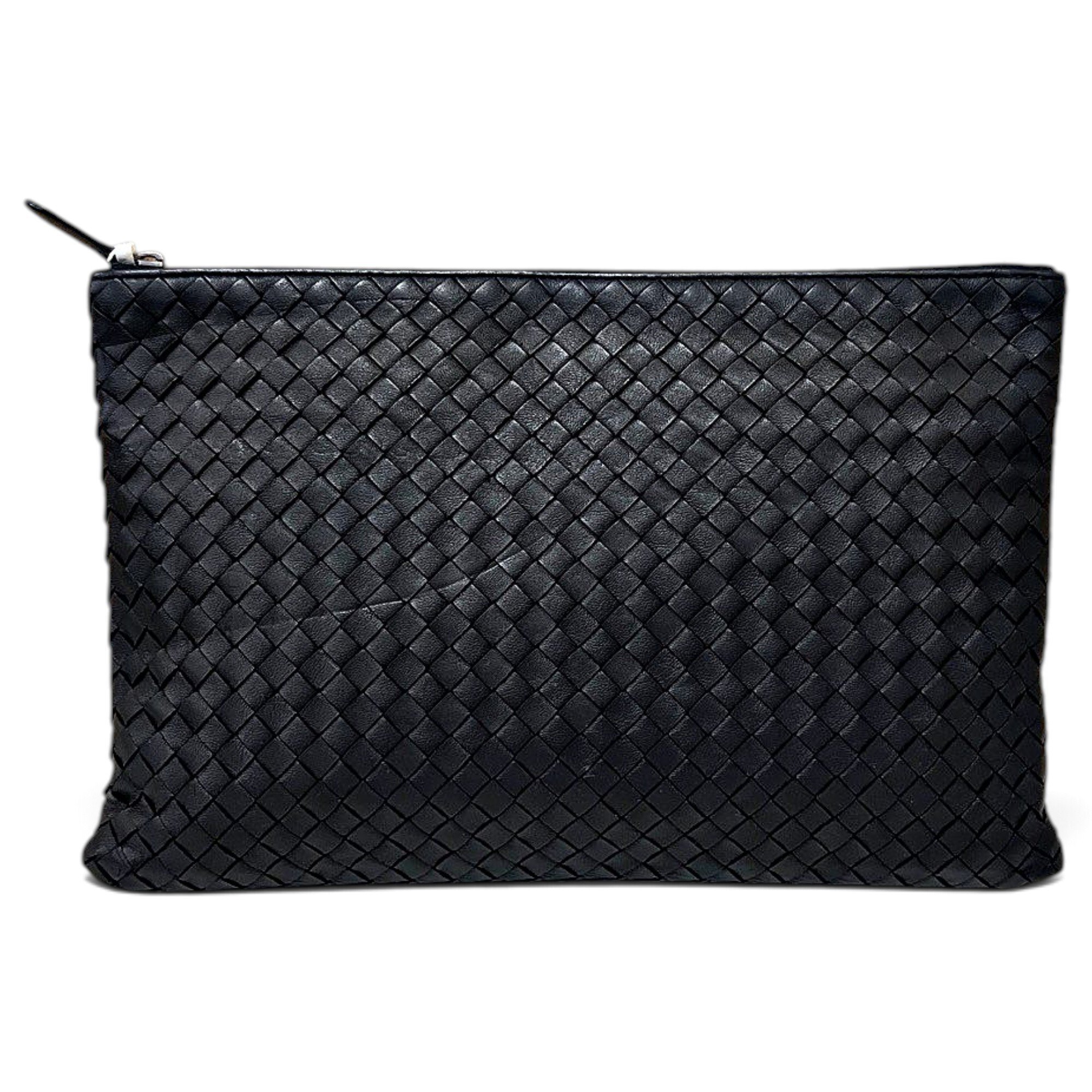 Leather clutch bag