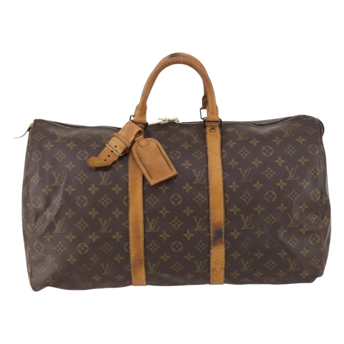 Keepall leather travel bag