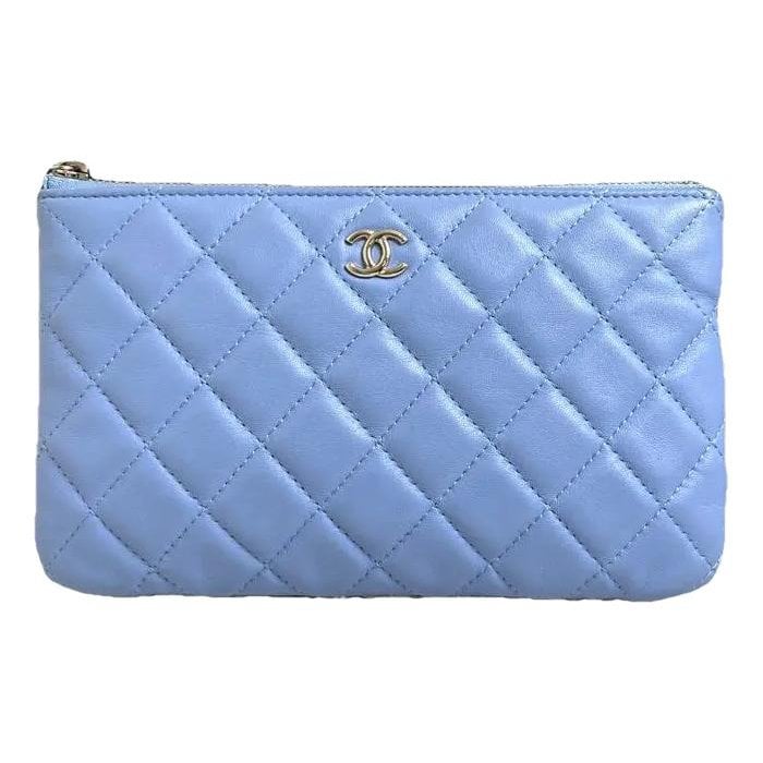 Leather clutch bag