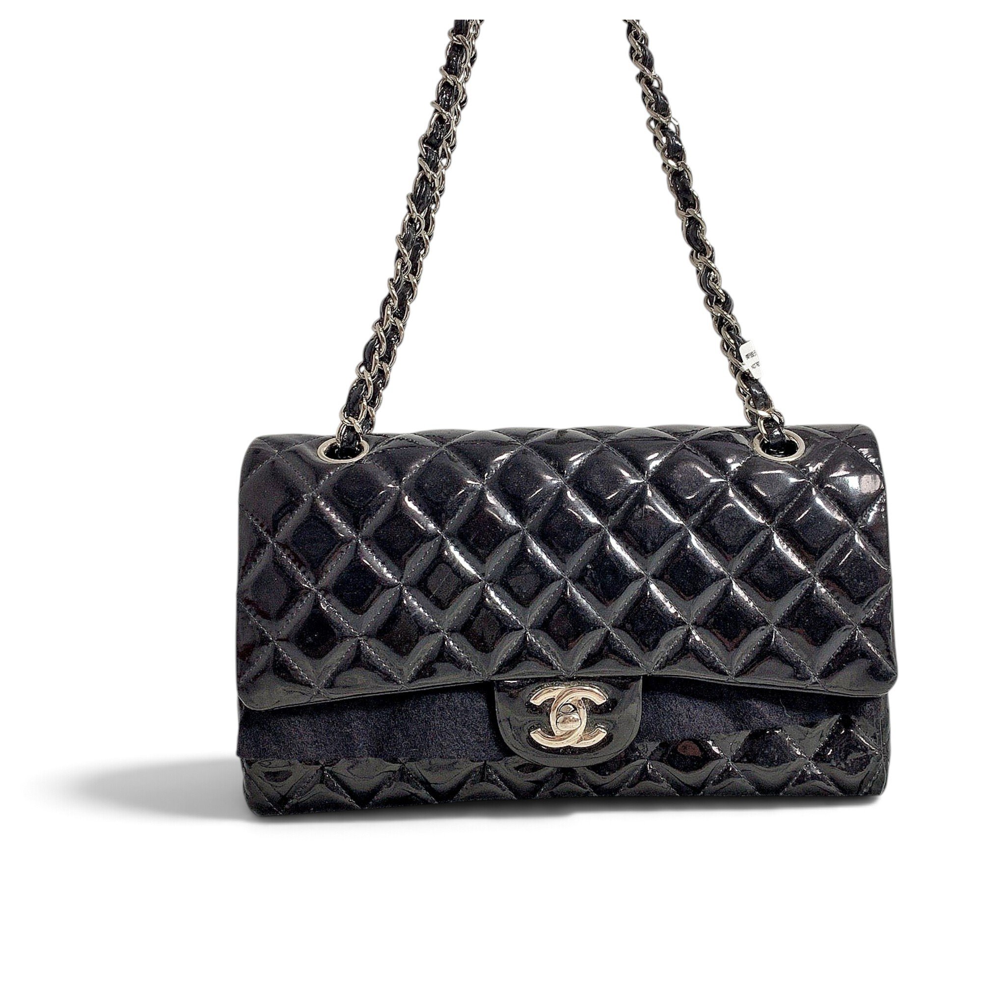 Patent leather handbag