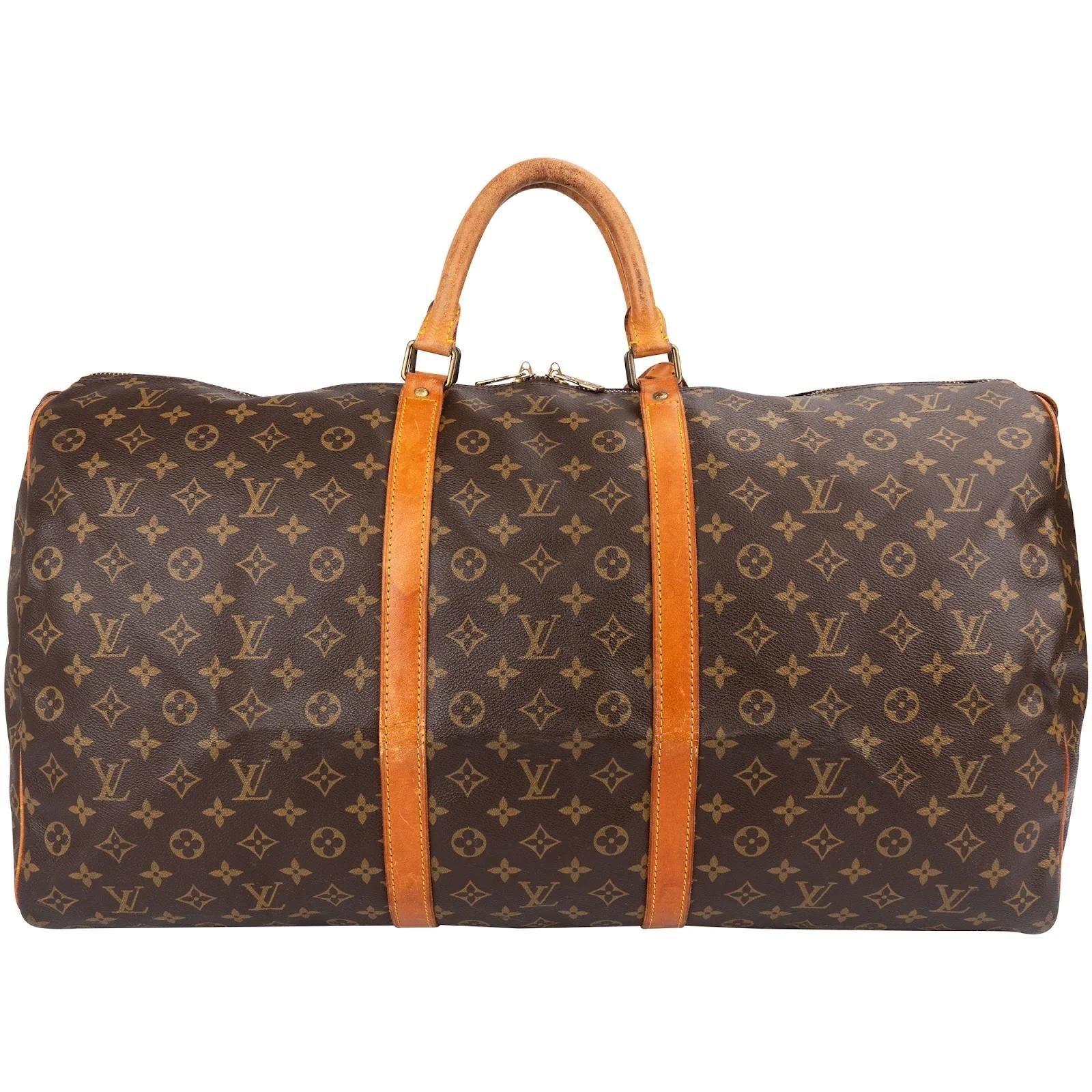 Keepall leather travel bag