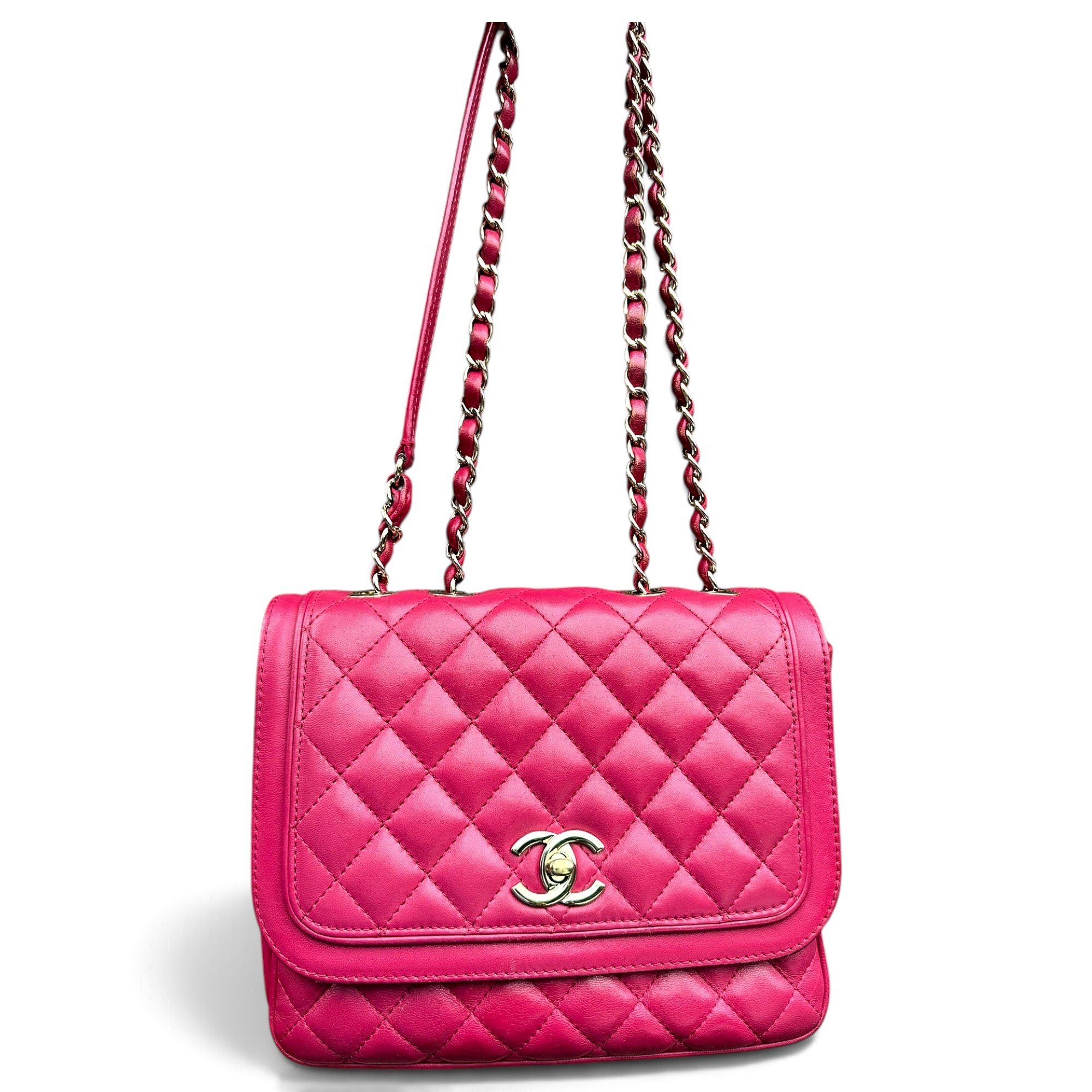 Trendy CC leather handbag