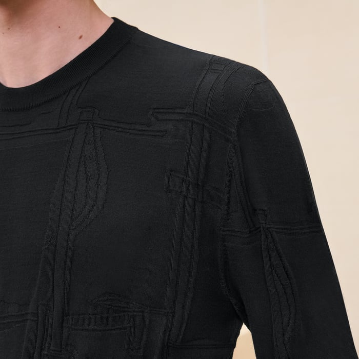 Noir "Jeu De Points Harnais" Crewneck Sweater