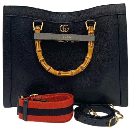 Diana Bamboo leather handbag