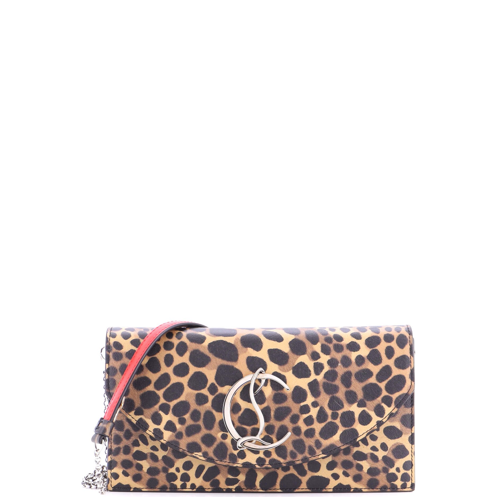 Christian Louboutin Loubi54 Chain Clutch Printed Leather