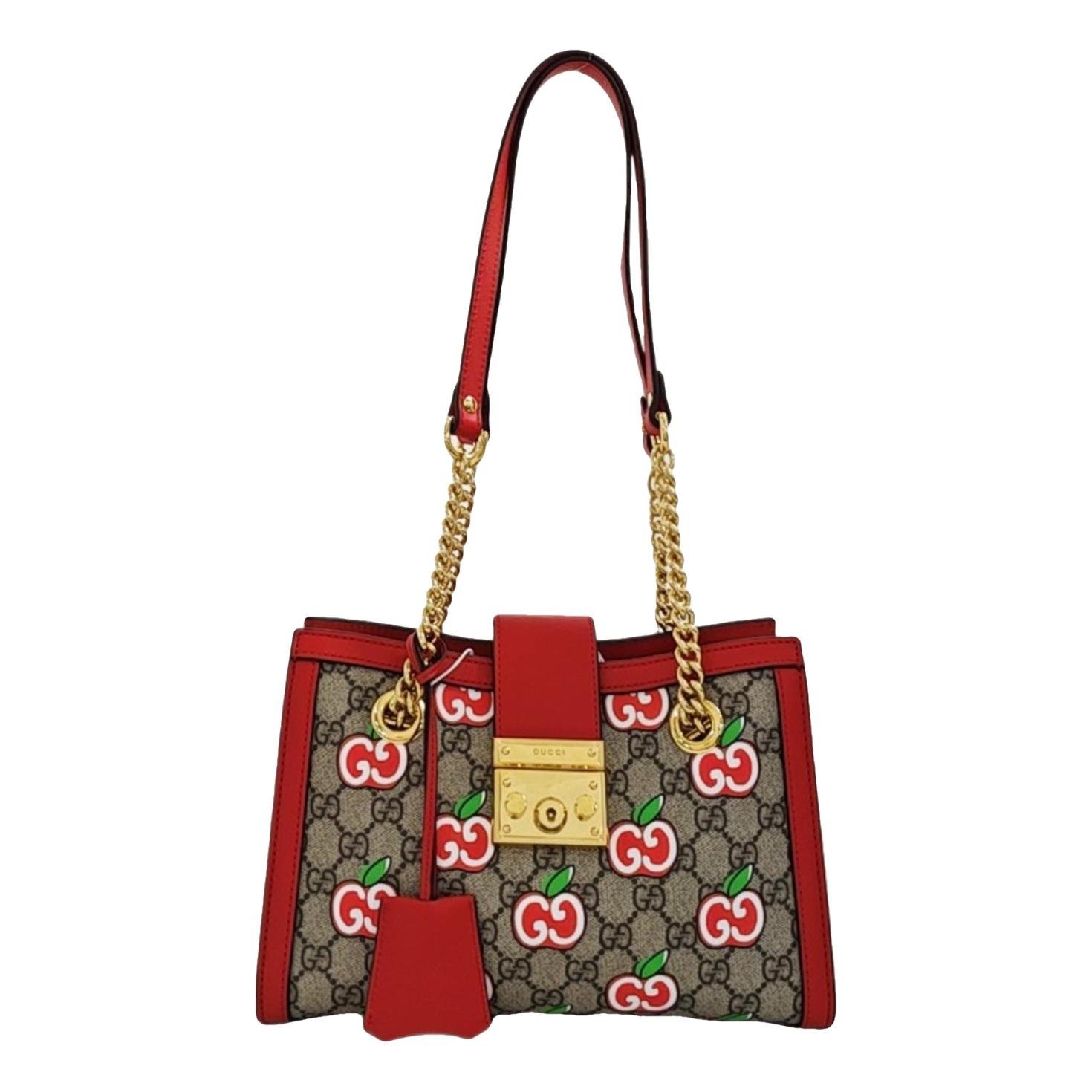 Padlock leather handbag